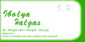 ibolya halgas business card